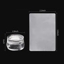 Nail Art Stamper | Clear Silicone Stamping Jelly With Scraper | Transparent Visible Body | No Misplacement For DIY Nail Decor