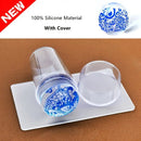 Transparent Silicone Nail Art Stamping Kit French Design For Manicure Plate Stamp Polish Seal Stamper Scraper