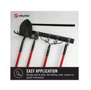 VELCRO Heavy Duty Fasteners | 4x2 Inch Strips with Adhesive 8 Sets | Holds 10 lbs | Black Industrial Strength Stick On Tape