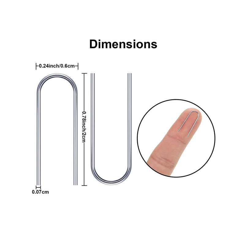 150 Pieces High Temperature Nichrome Wire Jump Rings | 21 Gauge with Plastic Storage Box | U Hanger Hooks for Pendant