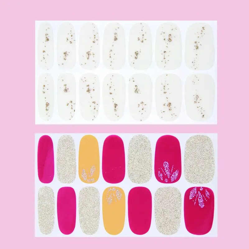 6 Sheets Nail Sticker Nail Decal | Self-adhesive DIY Nail Art Stickers For Manicure With Nail File