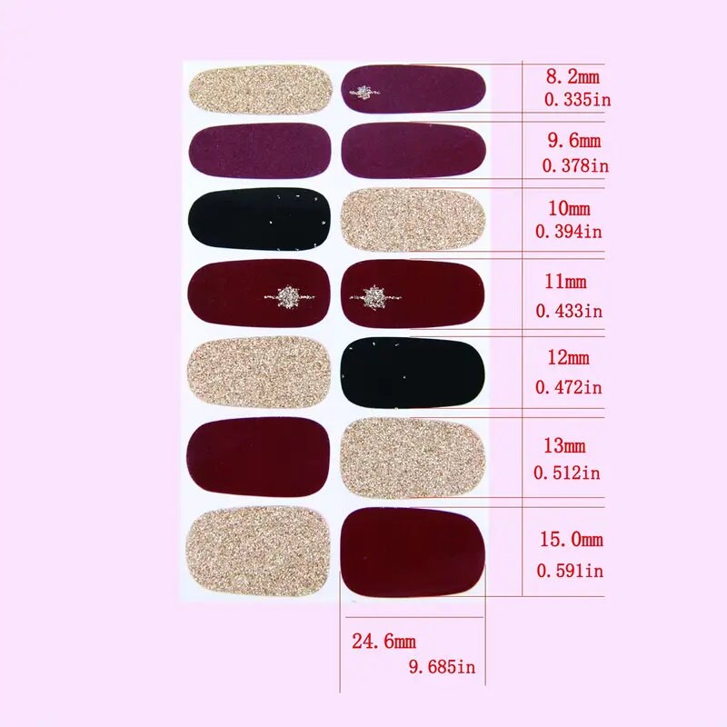 6 Sheets Nail Sticker Nail Decal | Self-adhesive DIY Nail Art Stickers For Manicure With Nail File