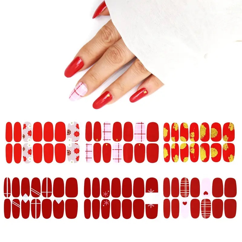 Nail Polish Strips Full Nail Wraps | Self Adhesive Nail Polish Stickers For Women | For Home DIY And Salon