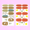 6 Sheets Nail Polish Strips Fresh Style Self-Adhesive Stick On Nail Stickers Full Nail Wraps For Women Nails