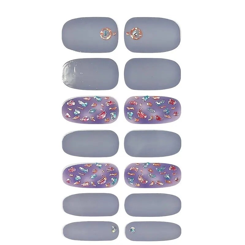 5 Sheets Nail Stickers Full Wraps Nail Polish Strips | Self-Adhesive Gel Nail Art Decals For Women Girls | 3D-Classic Style