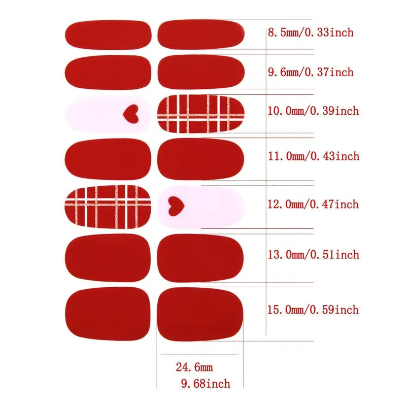 Nail Polish Strips Full Nail Wraps | Self Adhesive Nail Polish Stickers For Women | For Home DIY And Salon