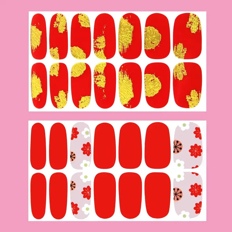 Nail Polish Strips Full Nail Wraps | Self Adhesive Nail Polish Stickers For Women | For Home DIY And Salon