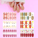 6 Sheets Nail Polish Strips Fresh Style Self-Adhesive Stick On Nail Stickers Full Nail Wraps For Women Nails