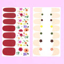 6 Sheets Nail Polish Strips Fresh Style Self-Adhesive Stick On Nail Stickers Full Nail Wraps For Women Nails