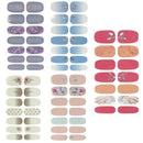 5 Sheets Nail Stickers Full Wraps Nail Polish Strips | Self-Adhesive Gel Nail Art Decals For Women Girls | 3D-Classic Style