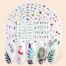 29 Pcs Flower Tropical Leaves Butterfly Flamingos Nail Art Stickers | Nail Art Slider Decoration Design Nail Art Accessories