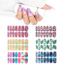 6 Sheets Full Wrap Nail Polish Stickers Self-Adhesive Nail Art Decal Strips Nail Manicure Decoration Kit