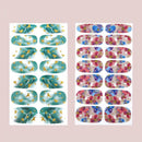 6 Sheets Full Wrap Nail Polish Stickers Self-Adhesive Nail Art Decal Strips Nail Manicure Decoration Kit