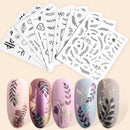 29 Pcs Flower Tropical Leaves Butterfly Flamingos Nail Art Stickers | Nail Art Slider Decoration Design Nail Art Accessories