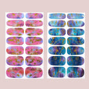 6 Sheets Full Wrap Nail Polish Stickers Self-Adhesive Nail Art Decal Strips Nail Manicure Decoration Kit