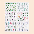 29 Pcs Flower Tropical Leaves Butterfly Flamingos Nail Art Stickers | Nail Art Slider Decoration Design Nail Art Accessories