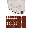 Solid Red Color Toenail Stickers | Full Nail Wraps For Women | Nail Polish Strips | Self Adhesive Gel Nail Strips For Nail Art