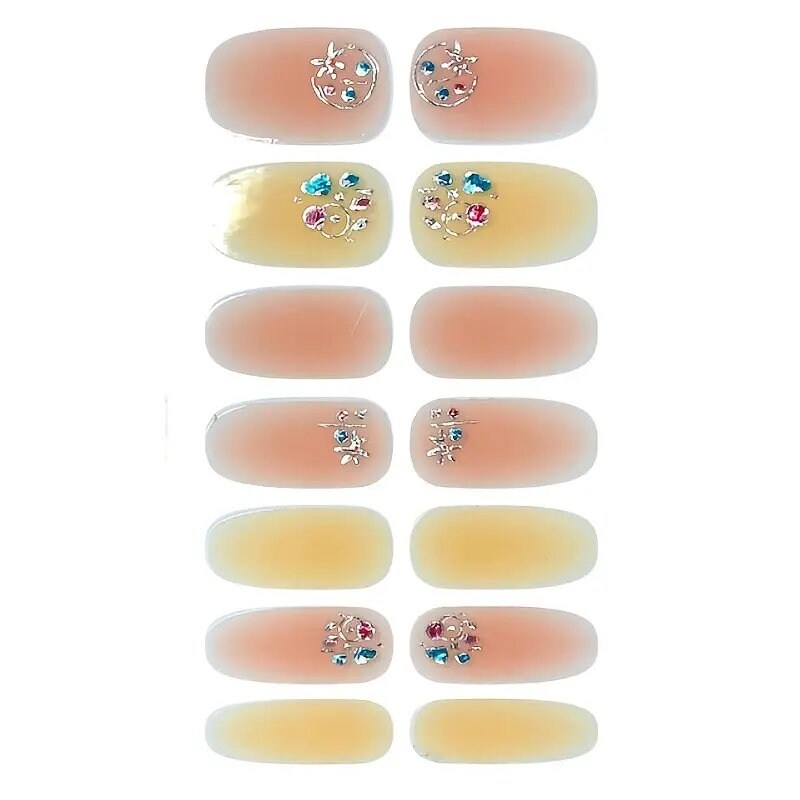 Trendy Full Nail Stickers | Ombre Full Wrap Nail Stickers | Self-Adhesive Nail Decals