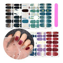 10 Sheets Full Nail Wraps Art Polish Stickers | Decal Strips Adhesive False Nail Design | Manicure Set With 1 Pcs Nail Buffers Files
