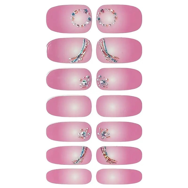 Trendy Full Nail Stickers | Ombre Full Wrap Nail Stickers | Self-Adhesive Nail Decals