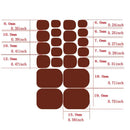 Solid Red Color Toenail Stickers | Full Nail Wraps For Women | Nail Polish Strips | Self Adhesive Gel Nail Strips For Nail Art