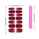 10 Sheets Full Nail Wraps Art Polish Stickers | Decal Strips Adhesive False Nail Design | Manicure Set With 1 Pcs Nail Buffers Files