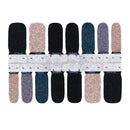 Nail Art Polish Stickers Strips With 1 Pcs Nail File | Full Wraps Nail Adhesive Decals | Gradient Glittery Manicure Kit For Women