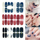 10 Sheets Full Nail Wraps Art Polish Stickers | Decal Strips Adhesive False Nail Design | Manicure Set With 1 Pcs Nail Buffers Files