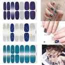 10 Sheets Full Nail Wraps Art Polish Stickers | Decal Strips Adhesive False Nail Design | Manicure Set With 1 Pcs Nail Buffers Files