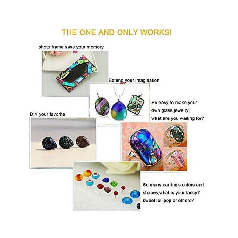 Microwave Kiln and DIY Fusing Glass Jewelry Set | Professional Simple Making DIY Jewelry Glass Fusing Tools Set