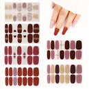 Nail Art Polish Stickers Strips Set With 1 Pcs Nail File | Self-Adhesive Nail Wraps Decals | Manicure Kit For Women Home DIY And Salon