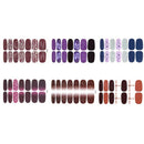 6 Sheets Full Wrap Nail Polish Stickers Self-Adhesive Nail Art Decal Strips Nail Manicure Decoration Kit