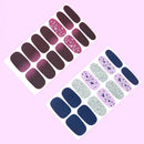 6 Sheets Full Wrap Nail Polish Stickers Self-Adhesive Nail Art Decal Strips Nail Manicure Decoration Kit