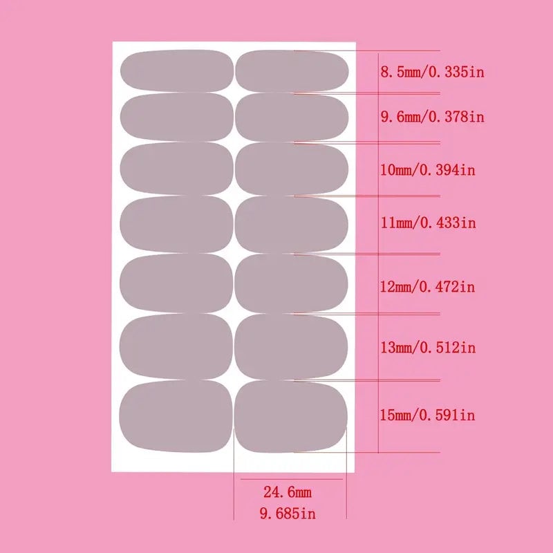 6 Sheets Full Wrap Nail Polish Stickers Self-Adhesive Nail Art Decal Strips Nail Manicure Decoration Kit
