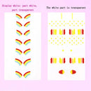 6 Sheets Full Wrap Nail Polish Stickers Self-Adhesive Nail Art Decal Strips Nail Manicure Decoration Kit