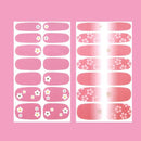 6 Sheets Full Wrap Nail Polish Stickers Self-Adhesive Nail Art Decal Strips Nail Manicure Decoration Kit