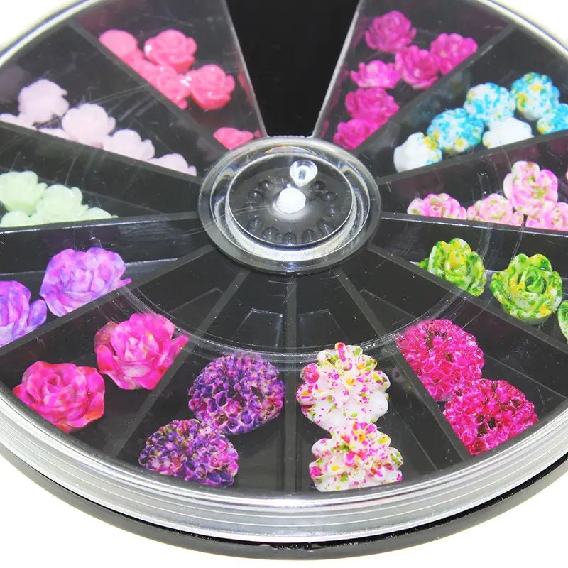 3D Rose Nail Stickers | Reusable Manicure Nail Decals Kit