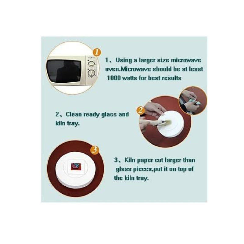 Small Microwave Kiln Kits 10pcs Set Glass Fusing for Jewelry Making Tools | Fusing Glass for Making DIY
