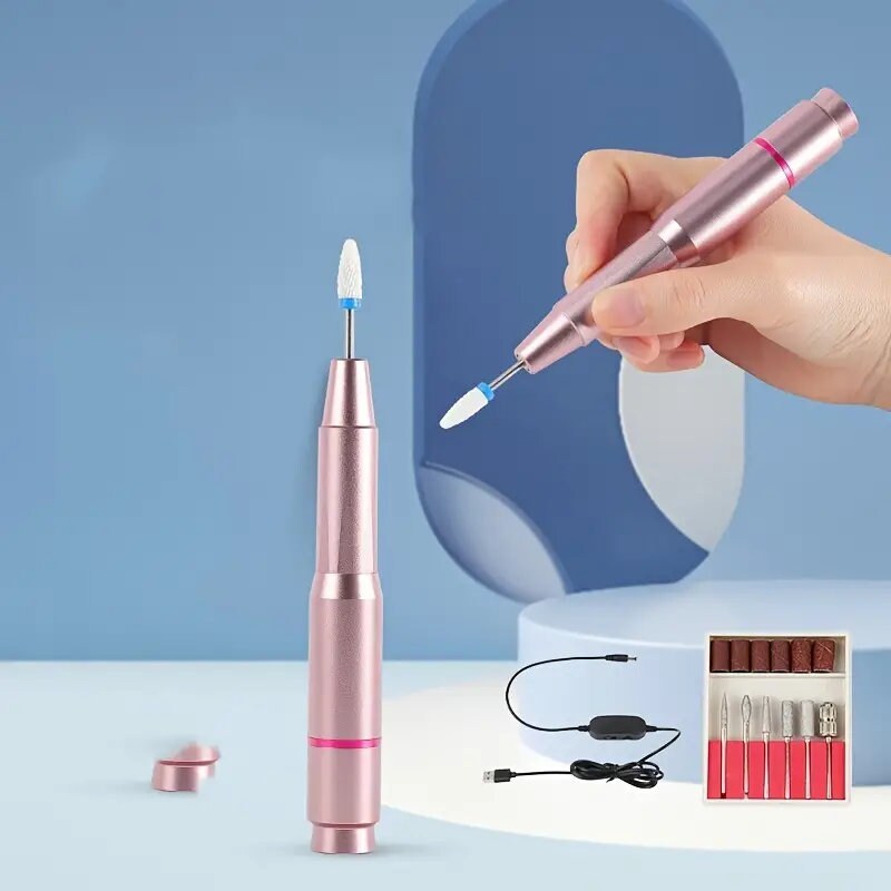 Portable Electric Nail Drill | Compact File Electrical Professional Nail File Kit For Acrylic | Gel Nails, Manicure Pedicure Polishing Shape