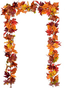 DearHouse 2 Pack Fall Garland Maple Leaf | 5.9Ft/Piece 7 Colors Hanging Vine Garland Artificial Autumn Foliage Garland Thanksgiving Decor