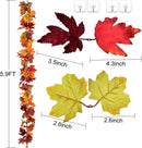 DearHouse 2 Pack Fall Garland Maple Leaf | 5.9Ft/Piece 7 Colors Hanging Vine Garland Artificial Autumn Foliage Garland Thanksgiving Decor