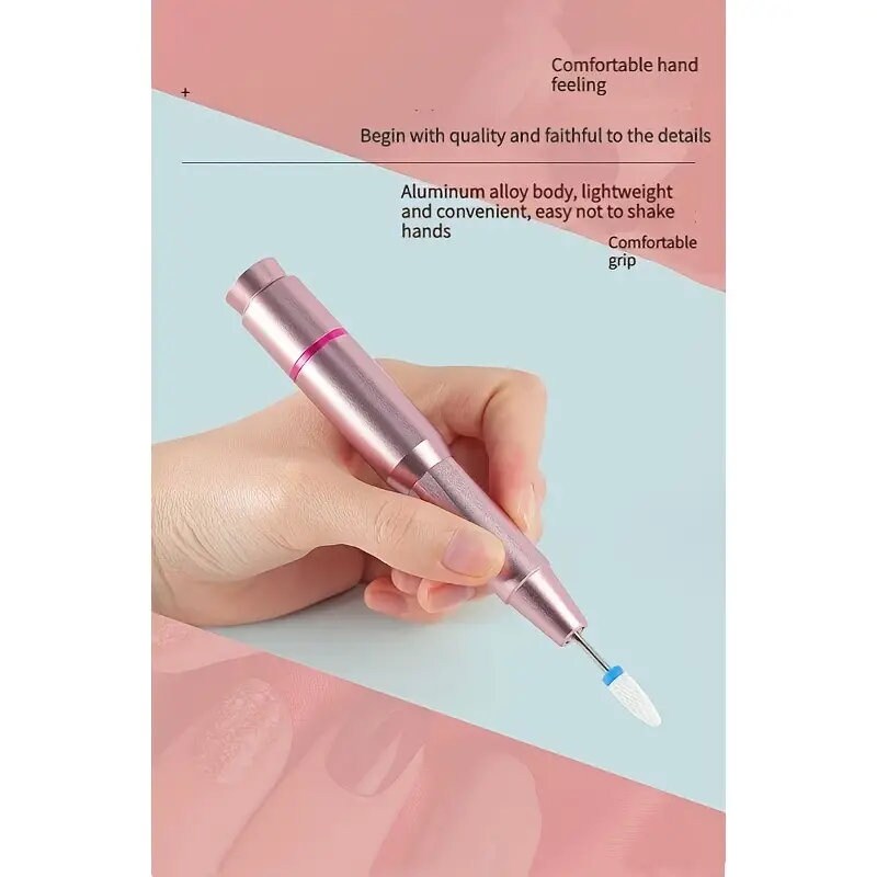 Portable Electric Nail Drill | Compact File Electrical Professional Nail File Kit For Acrylic | Gel Nails, Manicure Pedicure Polishing Shape