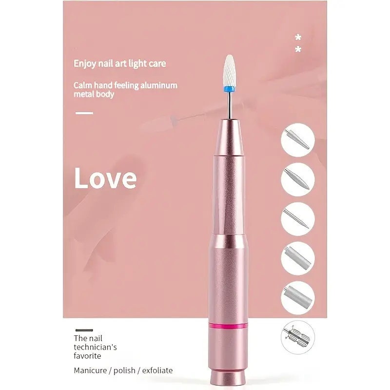 Portable Electric Nail Drill | Compact File Electrical Professional Nail File Kit For Acrylic | Gel Nails, Manicure Pedicure Polishing Shape