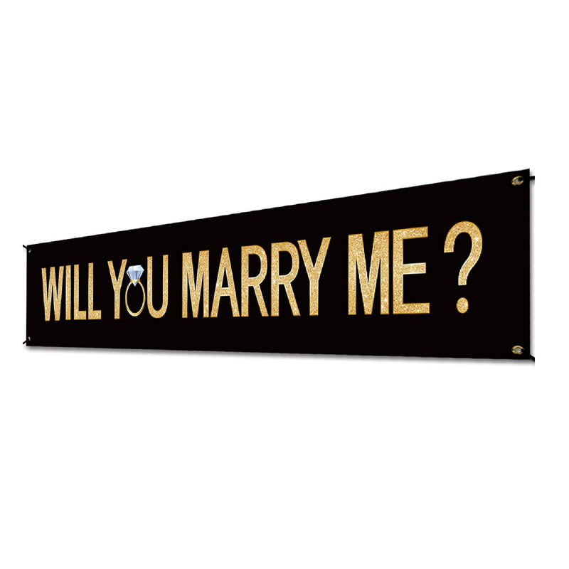 Banner | Large Marriage Valentine's Day Proposal | Engagement Backdrop Decorations 6Ft