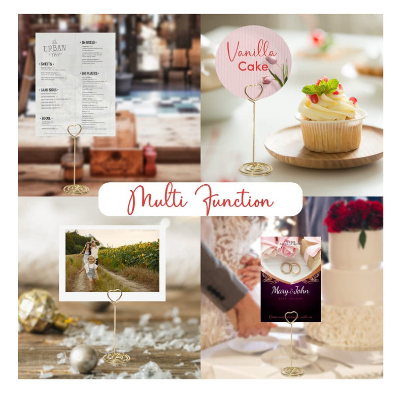 CARDIFY 24 3.5 Inch Table Number Holders With 24 Gold Foil Border Place Cards | Table Numbers For Wedding Reception