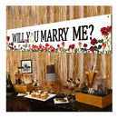 Banner | Large Marriage Valentine's Day Proposal | Engagement Backdrop Decorations 6Ft
