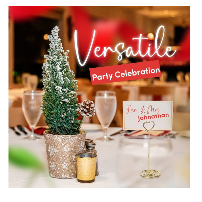 CARDIFY 24 3.5 Inch Table Number Holders With 24 Gold Foil Border Place Cards | Table Numbers For Wedding Reception