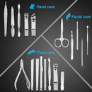 Manicure Set Nail Clippers Pedicure Kit | 18 Pieces Stainless Steel Manicure Kit Professional Grooming Kits | Nail Care Tools With Luxurious