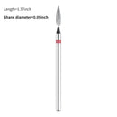 1 Pcs Artificial Diamond Milling Cutters Pointed Head Design For Manicure Pedicure | Cuticle Clean Burr Electric Nail Drill Bit Nail Files