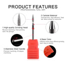 1 Pcs Artificial Diamond Milling Cutters Pointed Head Design For Manicure Pedicure | Cuticle Clean Burr Electric Nail Drill Bit Nail Files